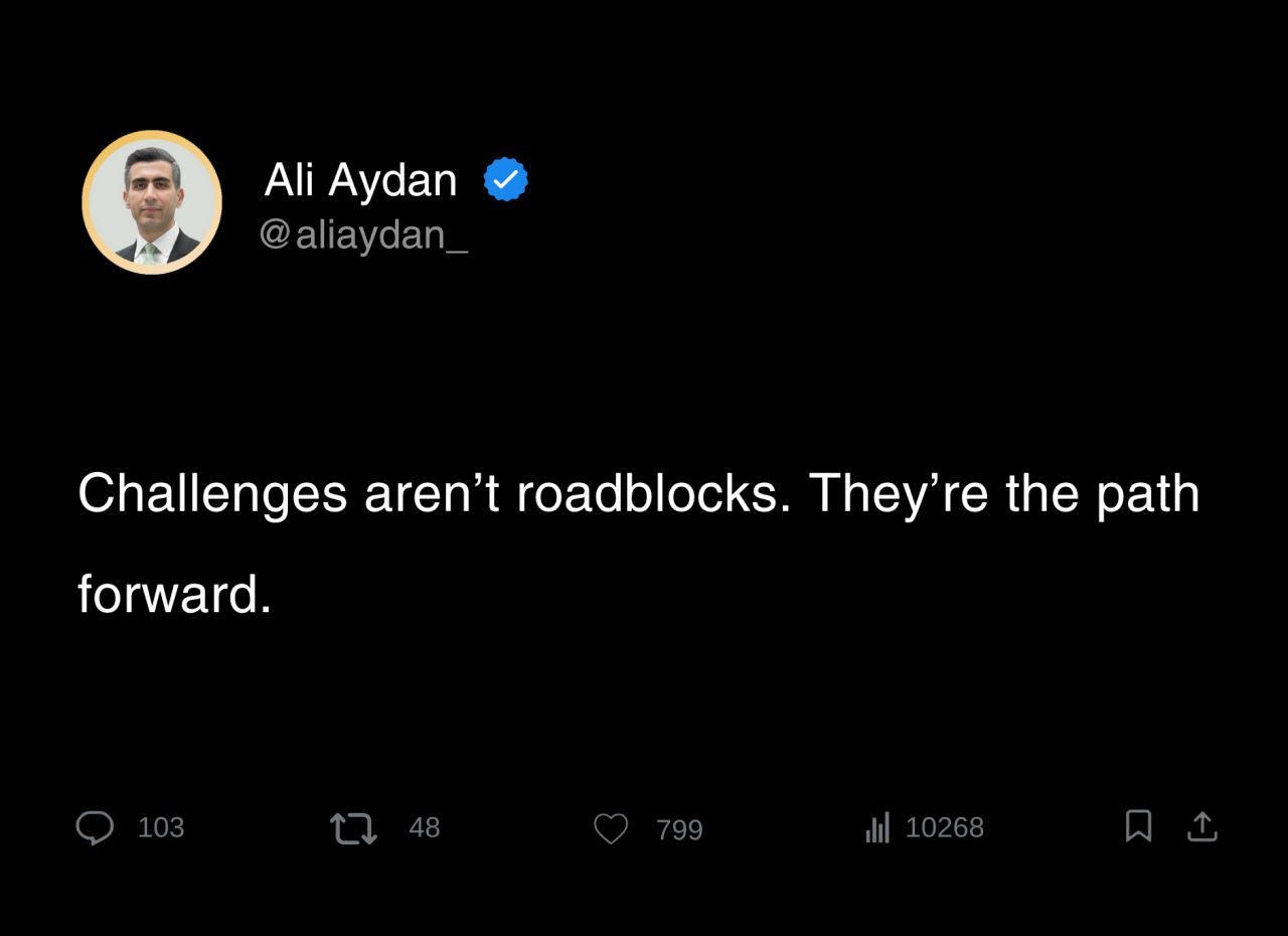 Ali Aydan; Are you running from challenges or rising to meet them?