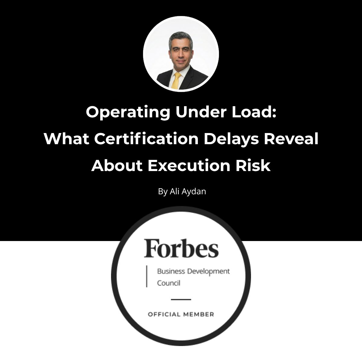 Ali Aydan – Operating Under Load